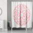 Coral Morrocan Circle 71x74 Shower Curtain