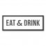 Eat & Drink 12x36 Black Framed Canvas
