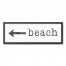Beach This Way 12x36 Black Framed Canvas