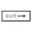Surf This Way 12x36 Black Framed Canvas