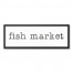 Fish Market 12x36 Black Framed Canvas