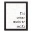 The Ocean Made Me Salty 11x14 Black Framed Canvas