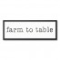 Farm to Table 12x36 Black Framed Canvas