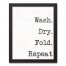 Laundry Steps 11x14 Black Framed Canvas