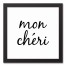 Mon Cheri 12x12 Black Framed Canvas