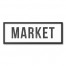 Market 12x36 Black Framed Canvas
