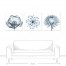 Blue X-Ray Flowers 36x36 Canvas Set