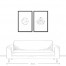 Minimalist Geo 20x30 Black Framed Canvas Set