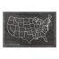 Black Chalk United States Map 48x32 Canvas