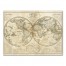 Hemispheres Vintage Map 40x30 Canvas