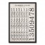 Vintage Number Chart 20x30 Black Framed Canvas