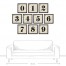 Vintage Numbers 12x12 Black Framed Canvas Set