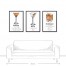 Cocktail Recipes 20x30 Black Framed Canvas Set