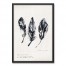 Navy Leaf Study 20x30 Black Framed Canvas