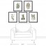 Plant Studies 11x14 Black Framed Canvas Set