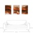 Orange Marble Abstract 20x30 Canvas Triptych Set