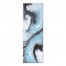 Blue and Black Marble Swirl 20x60 Canvas