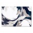 Navy and Gray Circles Abstract 48x32 Canvas