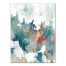 Teal Blotch Abstract 30x40 Canvas