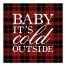 Designs Direct Creative Group Baby It's Cold Outside Plaid Canvas 16x16 Canvas Wall Art