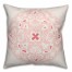 Coral Moroccan Circle 18x18 Throw Pillow