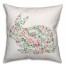 Mint Floral Tranquil Rabbit 18x18 Throw Pillow