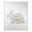 Mint Floral Tranquil Rabbit 50x60 Throw Blanket