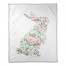 Mint Floral Curious Rabbit 50x60 Throw Blanket