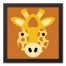 Giraffe Face Friend 12x12 Framed Canvas Wall Art