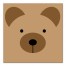 Bear Face Friend 12x12 Canvas Wall Art