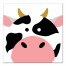 Cow Face Friend 12x12 Canvas Wall Art