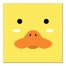 Duck Face Friend 12x12 Canvas Wall Art