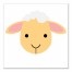Lamb Face Friend 12x12 Canvas Wall Art