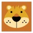 Lion Face Friend 12x12 Canvas Wall Art