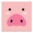 Pig Face Friend 12x12 Canvas Wall Art
