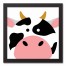 Cow Face Friend 12x12 Framed Canvas Wall Art