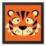 Tiger Face Friend 12x12 Framed Canvas Wall Art