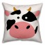 Cow Face Friend 16x16 Throw Pillow