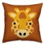Giraffe Face Friend 16x16 Throw Pillow