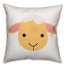 Lamb Face Friend 16x16 Throw Pillow