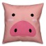 Pig Face Friend 16x16 Throw Pillow