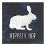 Hippity Hop Chalkboard Easter Rabbit Canvas Wall Art, 16x16