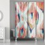Navy Coral Ikat Shower Curtain