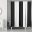 Black Vertical Striped Shower Curtain