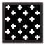 Black and White Swiss Cross Framed Canvas, 12x12