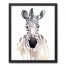 Zebra Watercolor Framed Canvas, 16x20