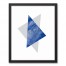 Blue and Gray Triangles Framed Canvas, 16x20