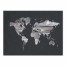 Watercolor World Map Canvas - Gray