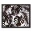 Gray Palm Leaves Framed Canvas, 20x16