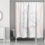 Pink & White Marble Shower Curtain